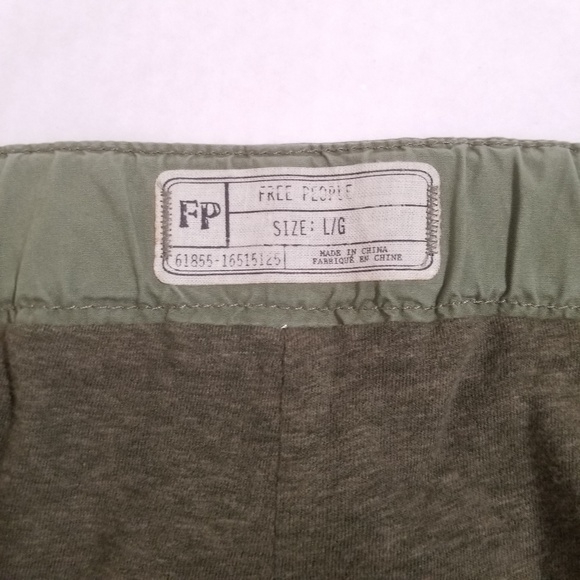 Free People NWT Army Green Crop Pants - Picture 6 of 8